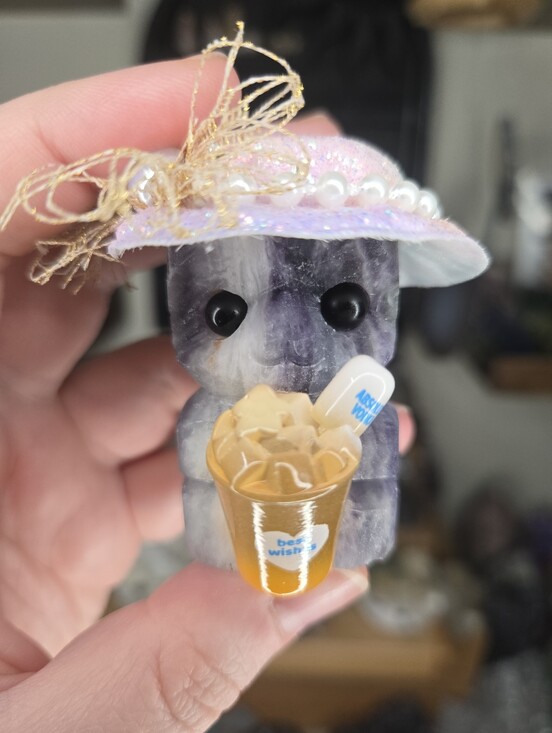 Other - Fluorite Absolut Vodka "Alcoholic Ethal" Church Lady Crystal Hedgie Buddy